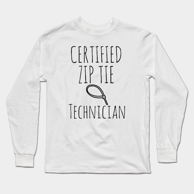 Zip tie Long Sleeve T-Shirt by Bakr